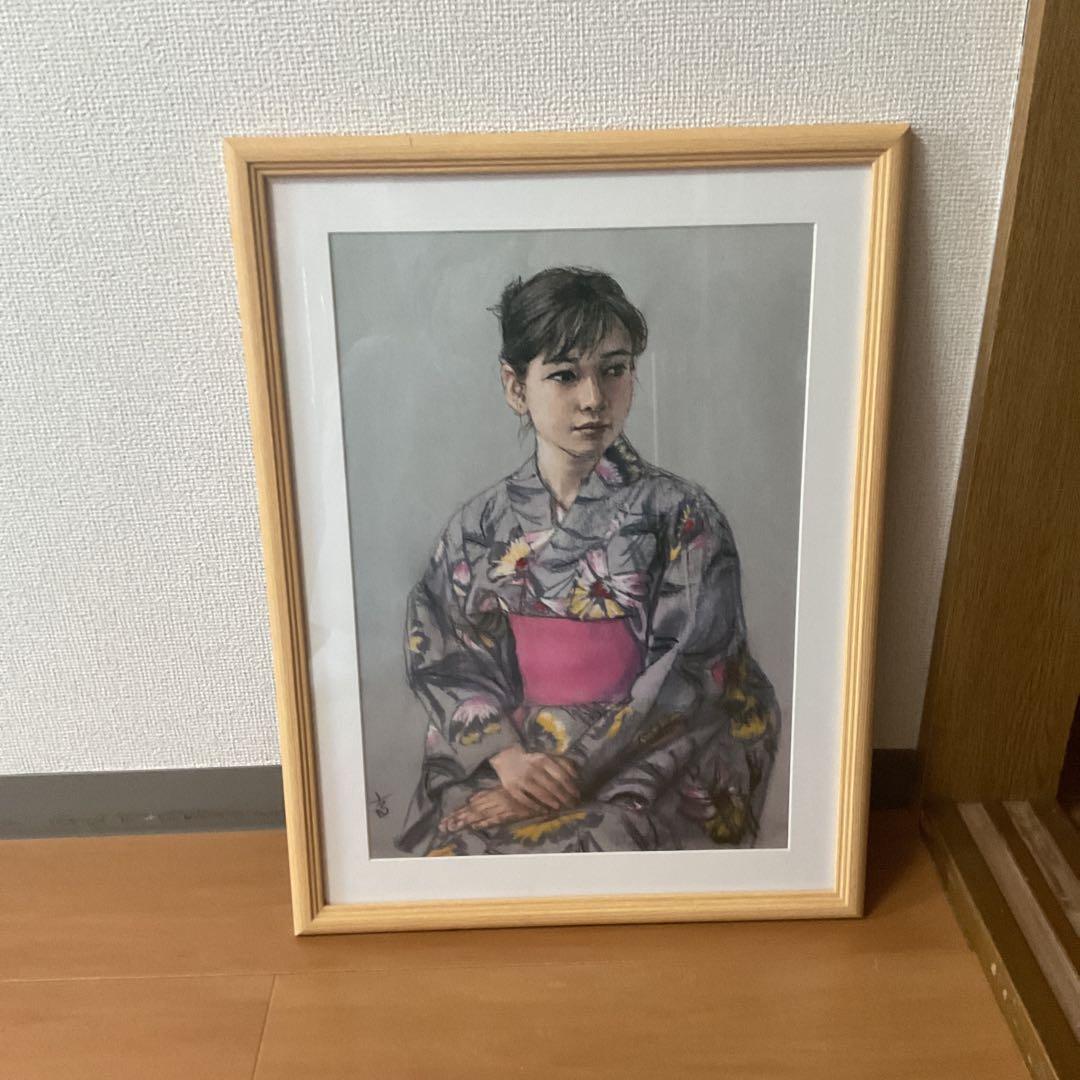 高塚省吾 人気作品美人画 希少画集 新品額装仕立前面ガラス マット付