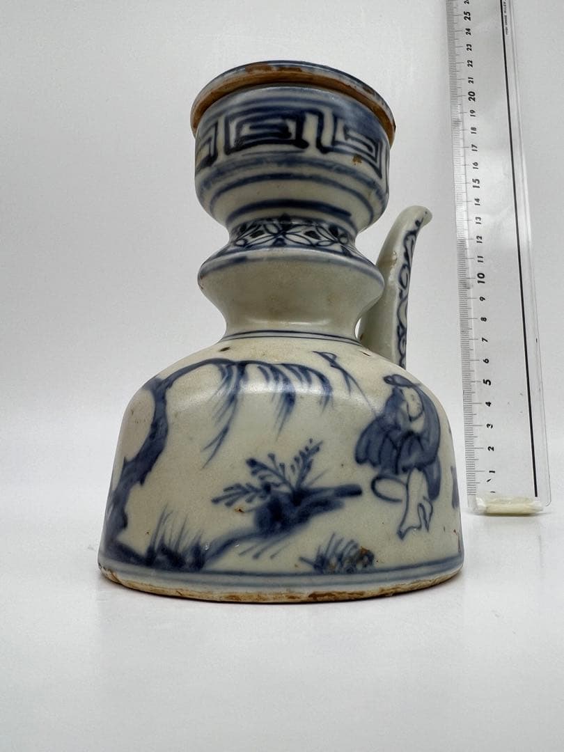 中国明朝染付ティーポット茶道具骨董古美術コレクション唐物　アンティーク青磁　江戸