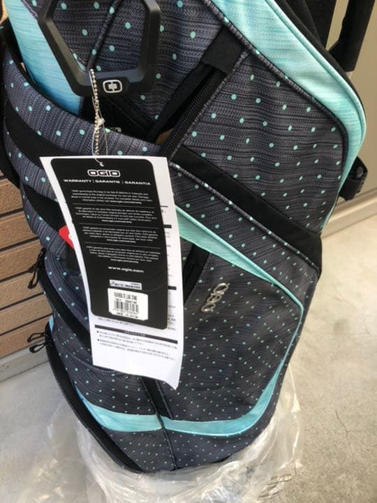 OGIO スタンド付 グレー×スカイブルー フード付 軽量 オジオ