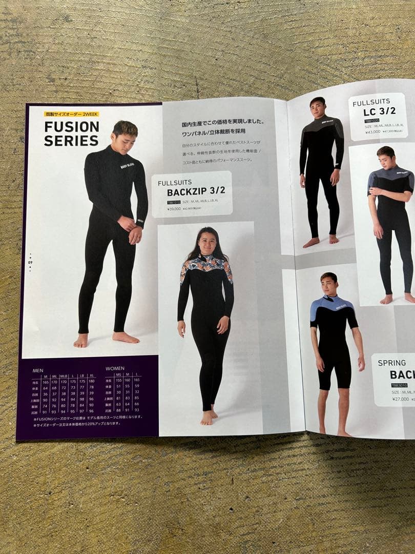 BODY GLOVE 長袖スプリングスーツ 3/2ミリ 日本製 メンズMLサイズ