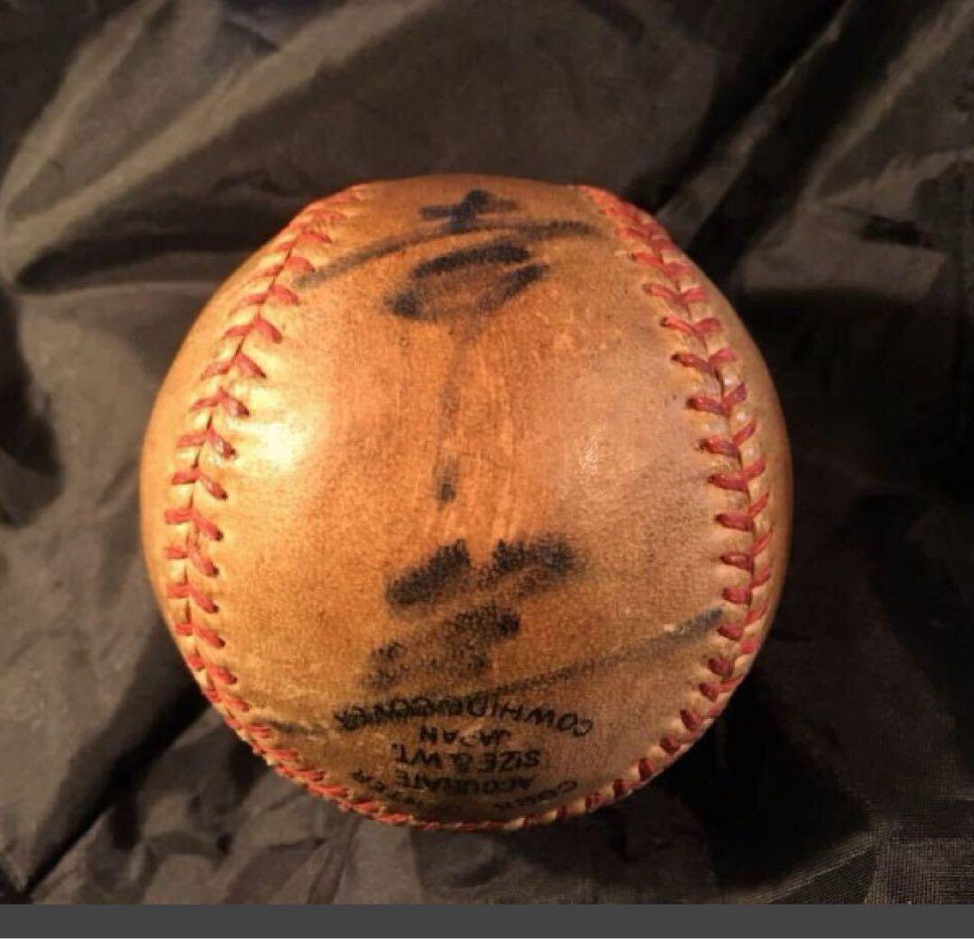 湯布院アンティーク V9プロ野球 長嶋茂雄×土井正三Wネームサインボール読売巨人