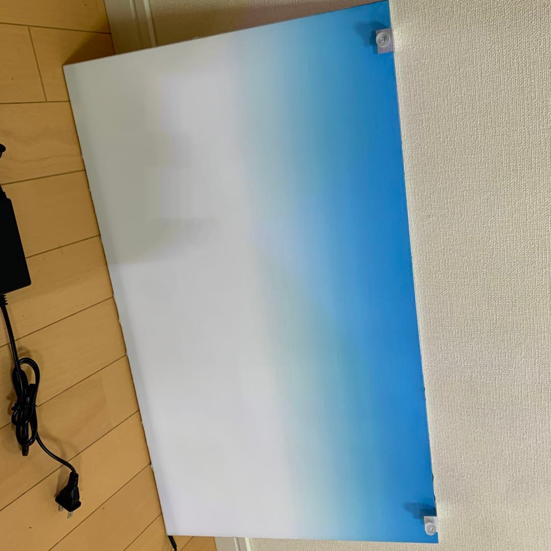 中古 水槽用バックライトスクリーン 60cm×35cm 青白グラデーションパネル