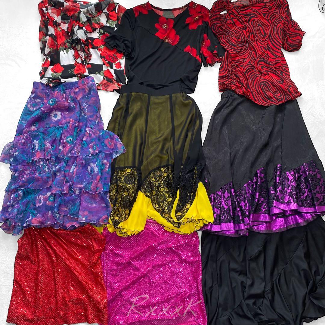 社交ダンス ロングドレス パーティー ステージ衣装 セット 大量 まとめ売り