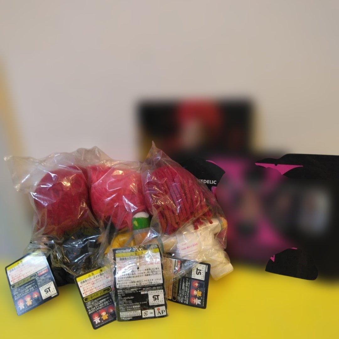 レトロX JAPAN　hide さんぬいぐるみ ／ストラップ/下敷き6点 セット