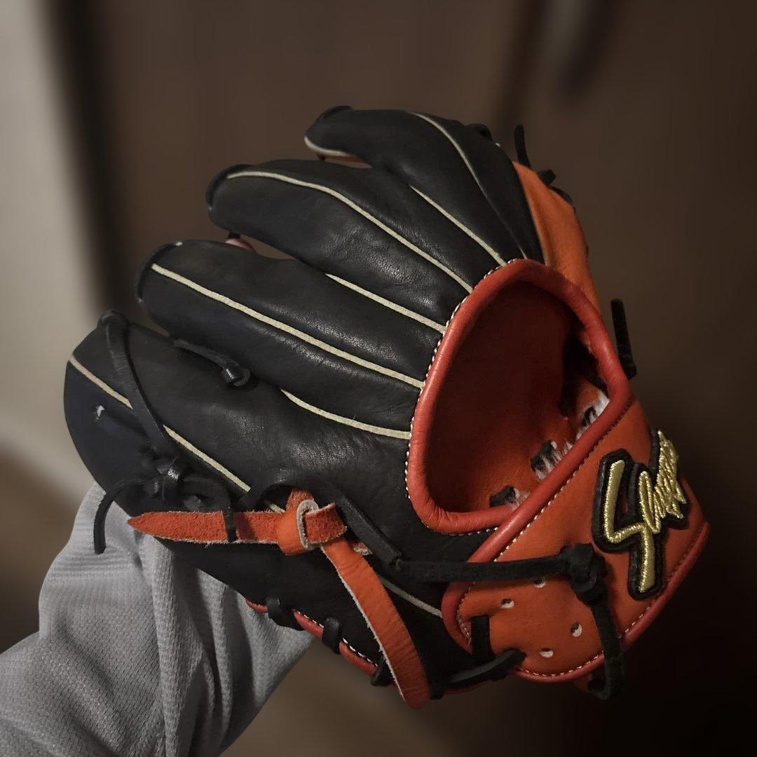 久保田スラッガー　野球　トレーニンググラブ　レッド/ブラック　軟式硬式兼用