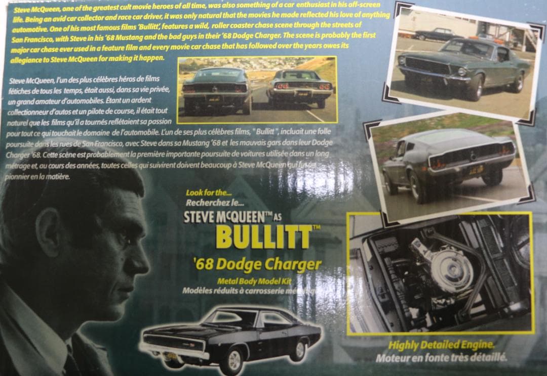 希少　レベル製　映画『ブリット』（ムスタング）ダイキャスト組立キット　１／２５