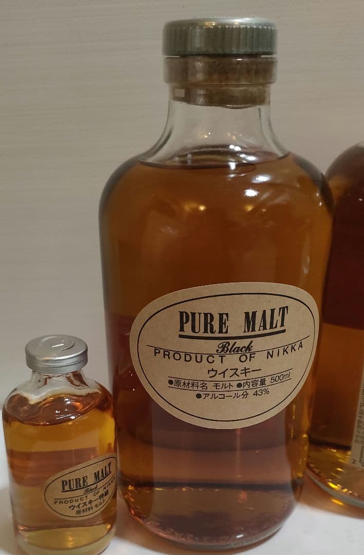 NIKKA ピュアモルト ブラック /レッド 500ml /50ml 4本セット