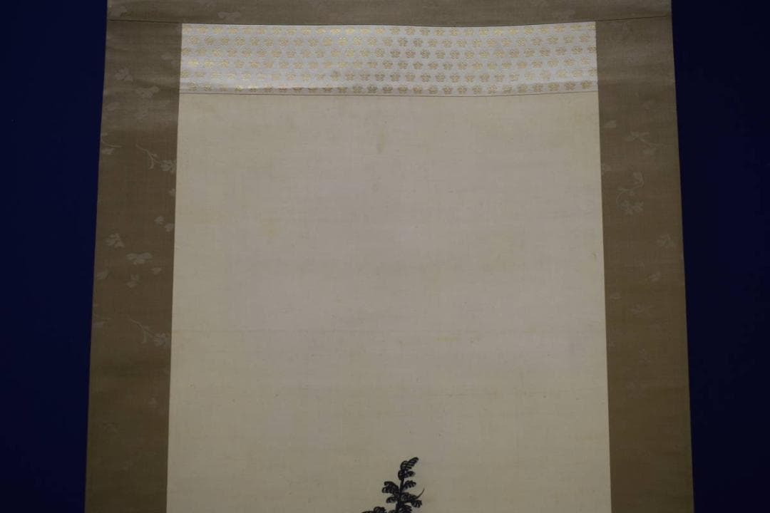 真作/前川文嶺/桜花山水図/絹表装/布袋屋掛軸HG-487