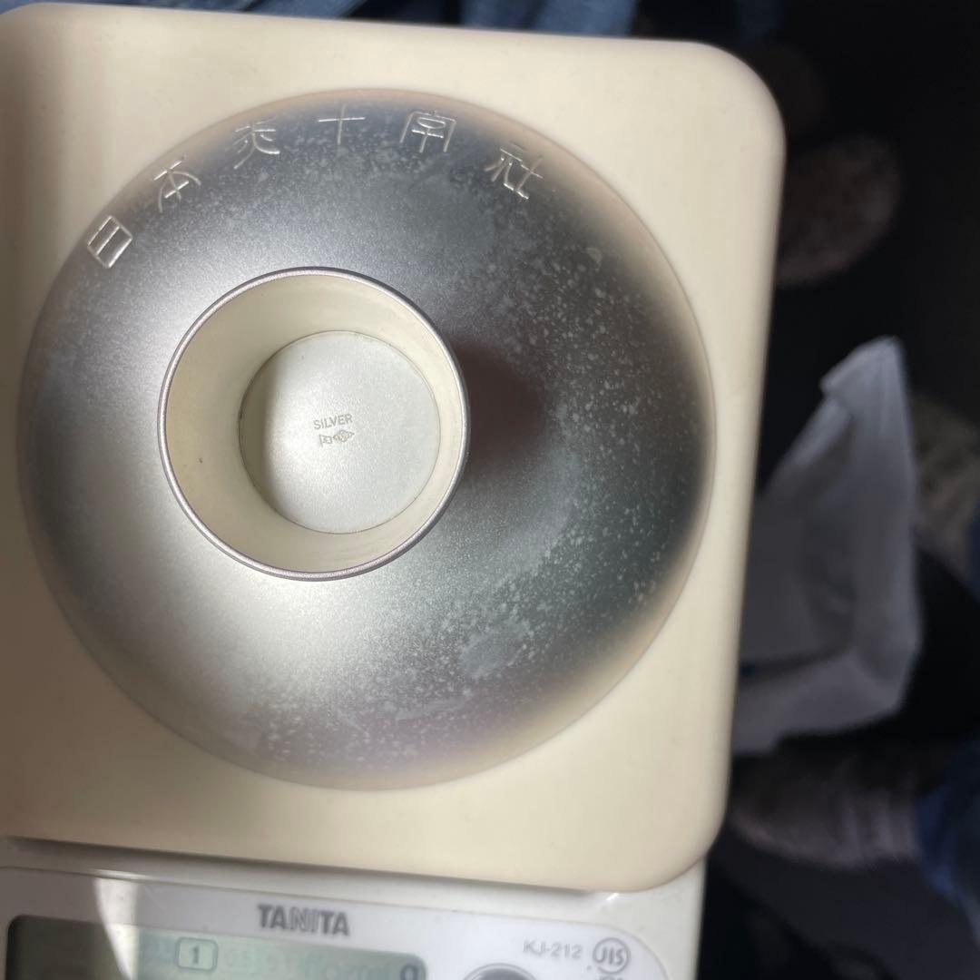 日本製 金属製ボウル 鶴と花の模様 純銀