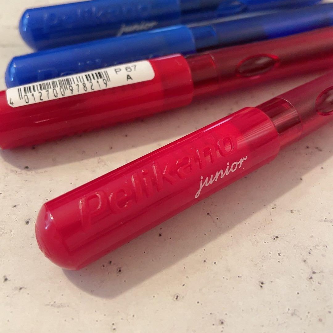 【4本セット】Pelikan PELIKANO junior 万年筆 青　赤