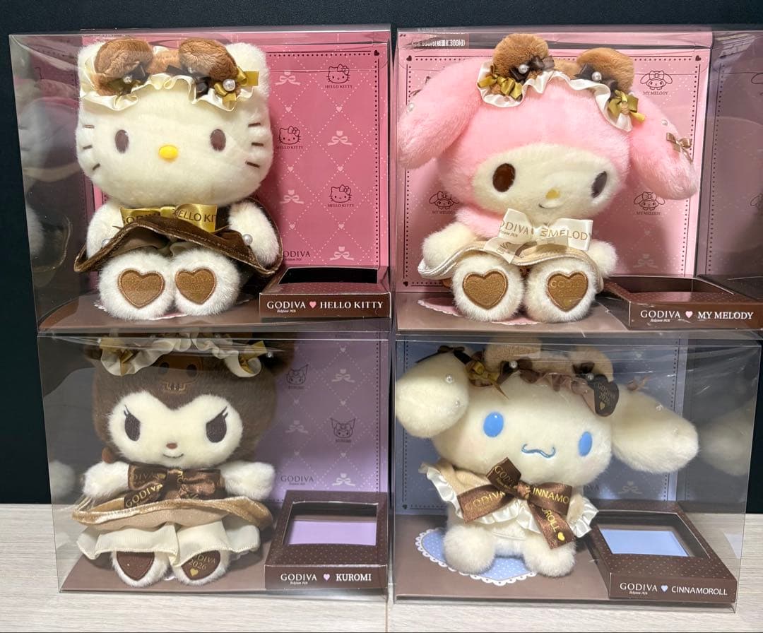 サンリオ × GODIVA 2026ぬいぐるみ４点セット