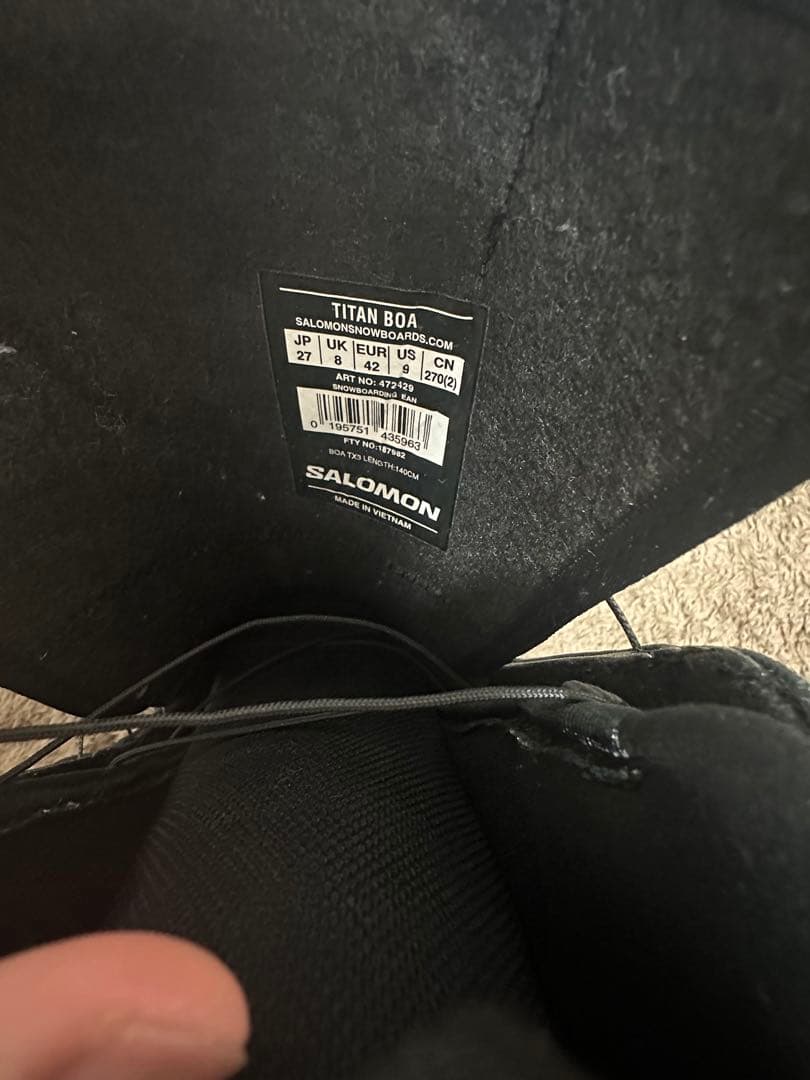 SALOMON TITAN BOA スノーボードブーツ ブラック