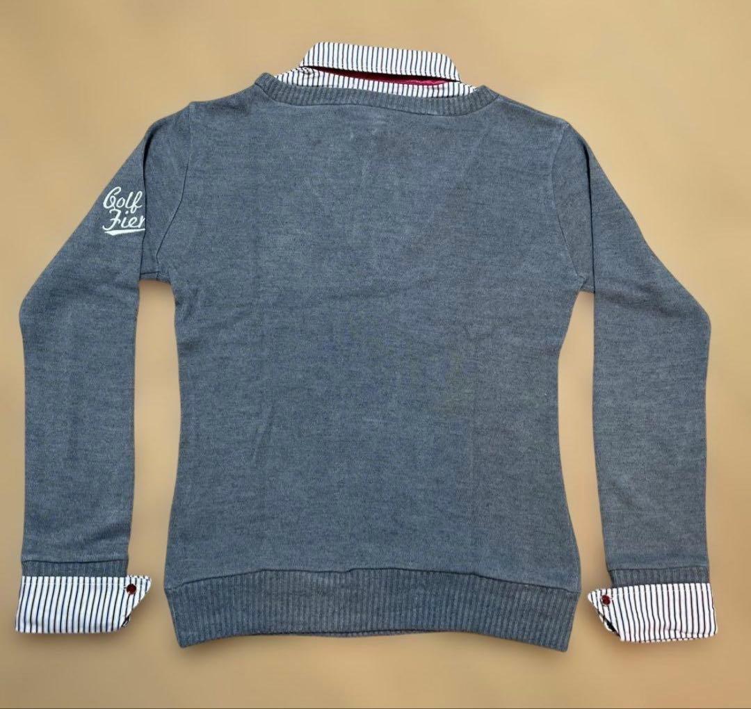 Russeluno ラッセルノ 襟付きVネックセーター L