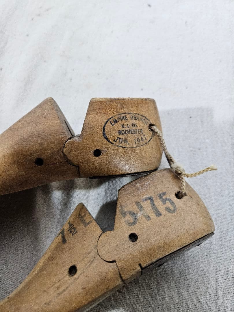 USA アンティーク 古い木のシューモールド 木製 ラスト 子供用 1947s