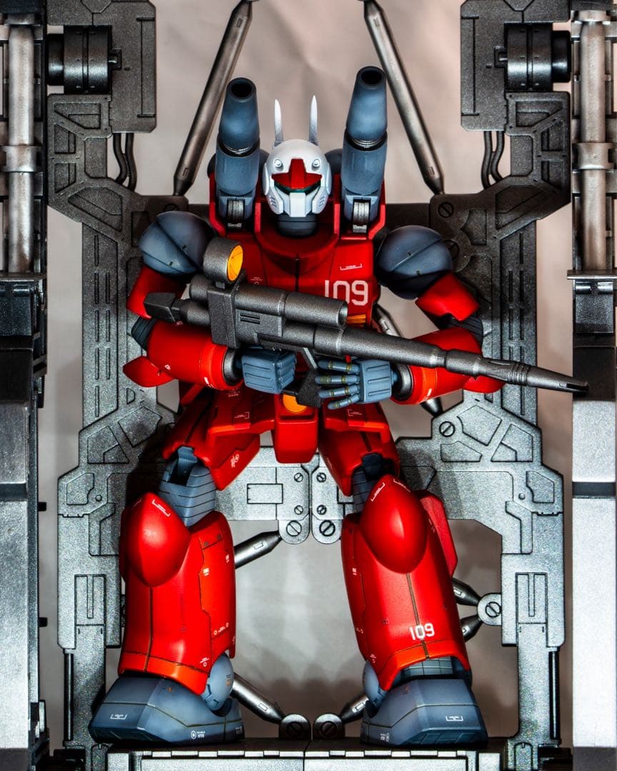 最終値下げ❗️HG ガンキャノン　完成品　塗装済み　ジオラマベース付き