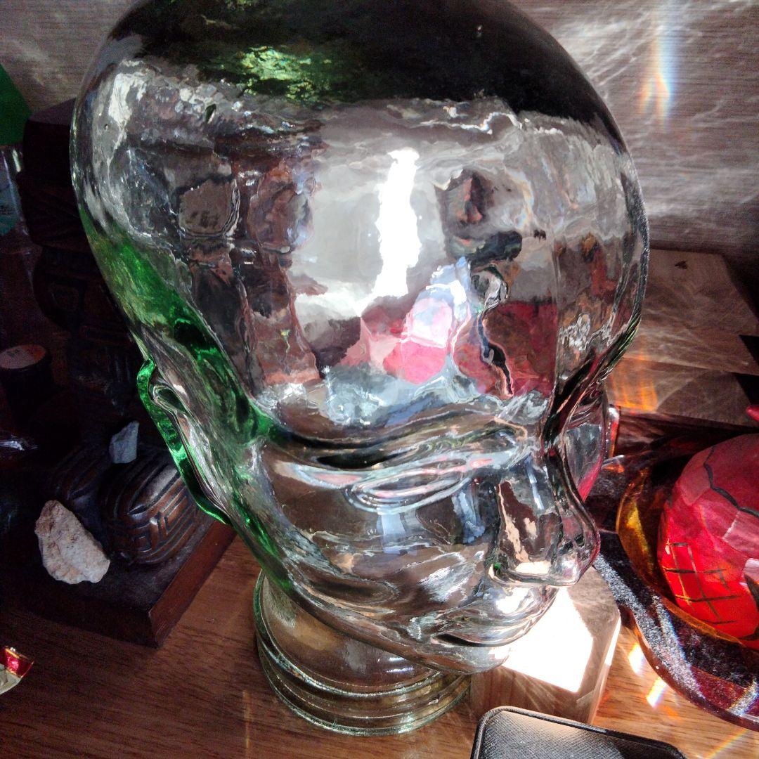 透明ガラス製頭部オブジェ　マネキン　トルソー