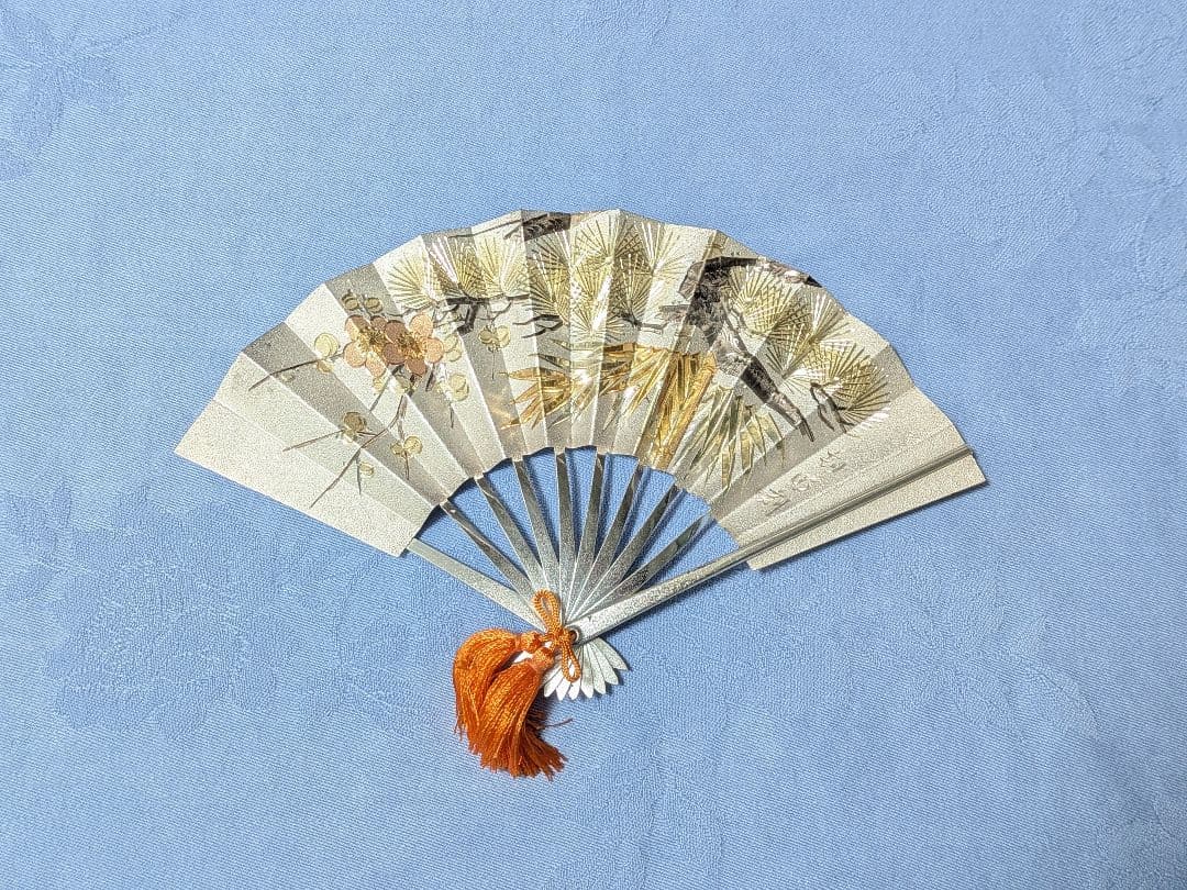 【純銀製　扇子　末廣】