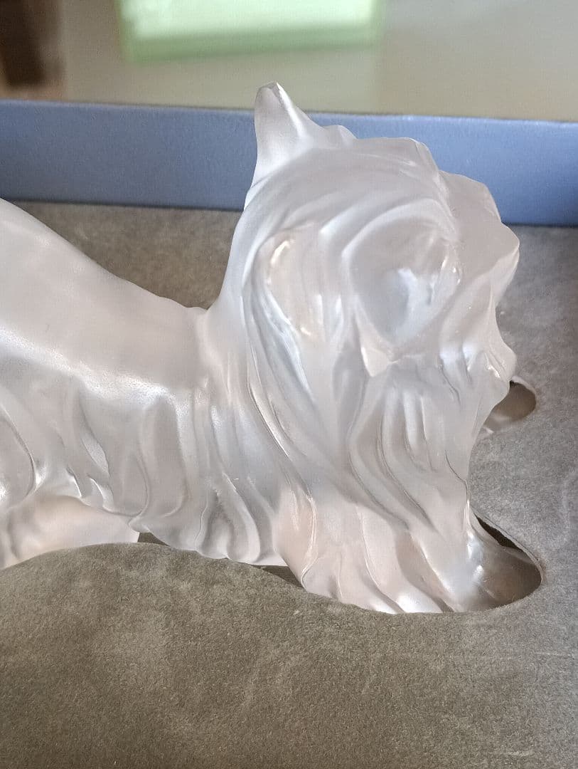 LALIQUE ,ラリック.ヨークシャテリアのクリスタル彫刻,