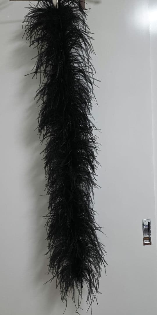 T*.様 フロート用など　オーストリッチ　黒　約1m×1本