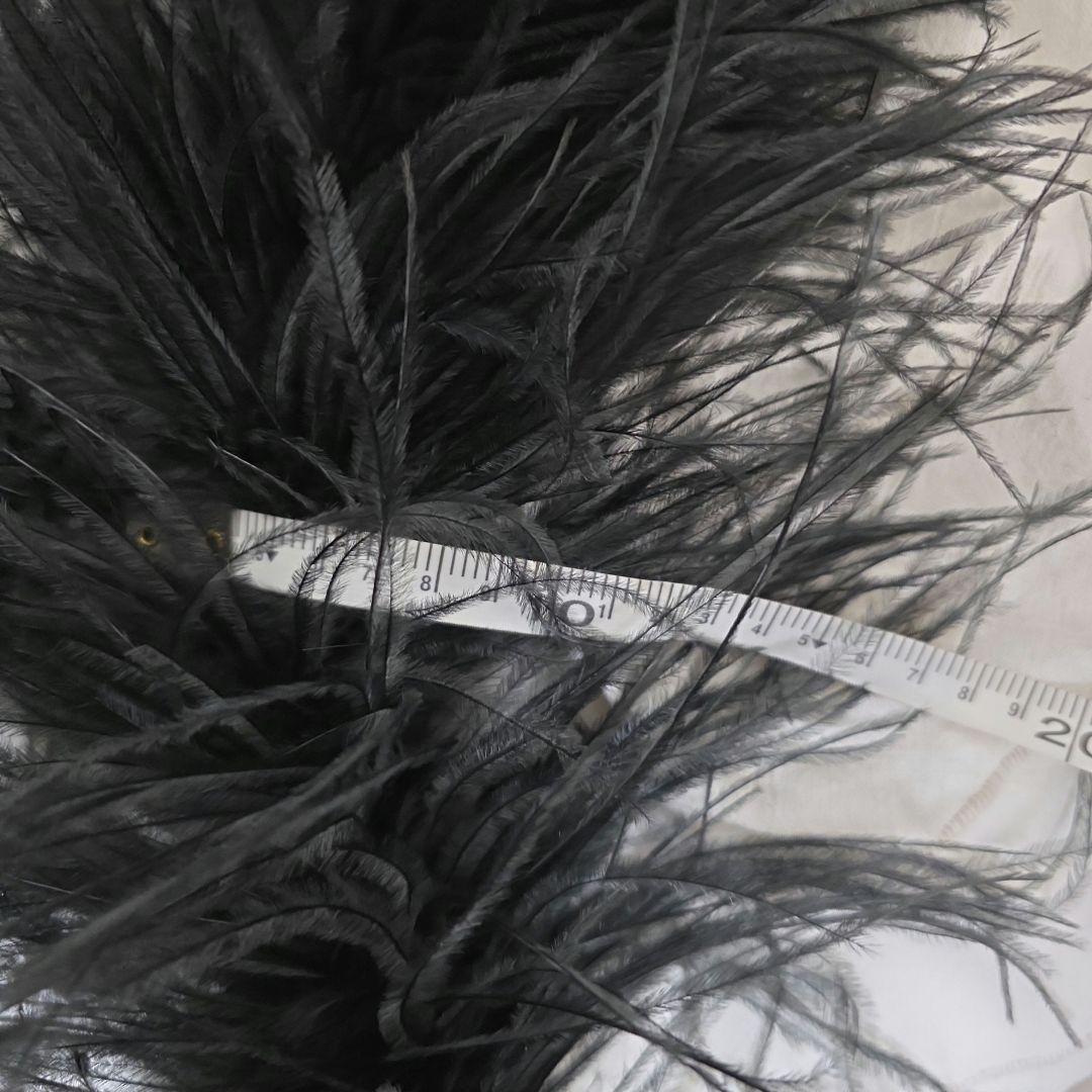 T*.様 フロート用など　オーストリッチ　黒　約1m×1本