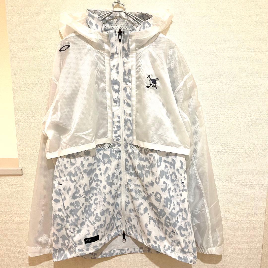 Oakley ゴルフ PRIMEFLEXレオパード柄ジャケット ホワイト