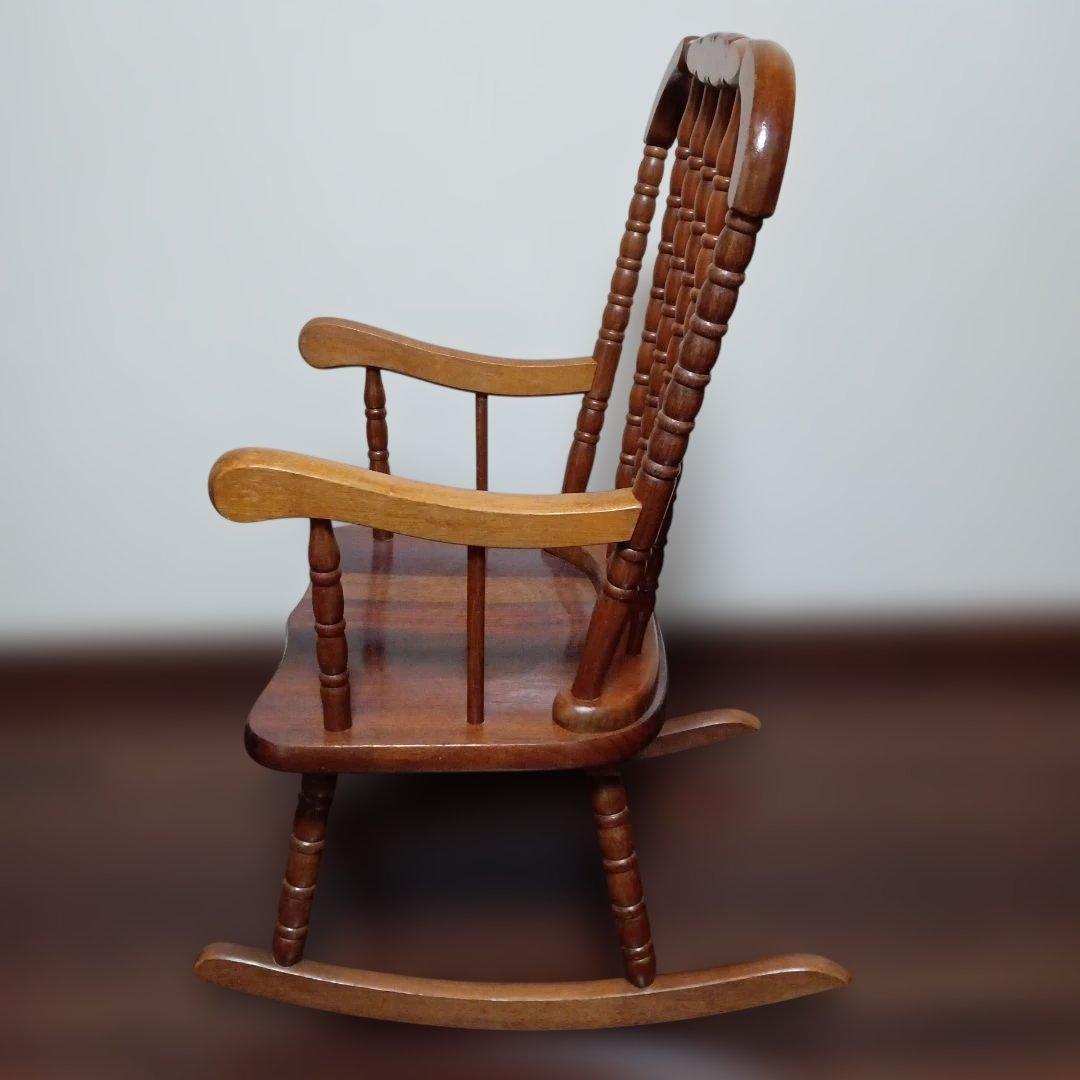 木製 キッズ ロッキングチェア 高さ約73.5cm幅約41.5cm奥行約52cm