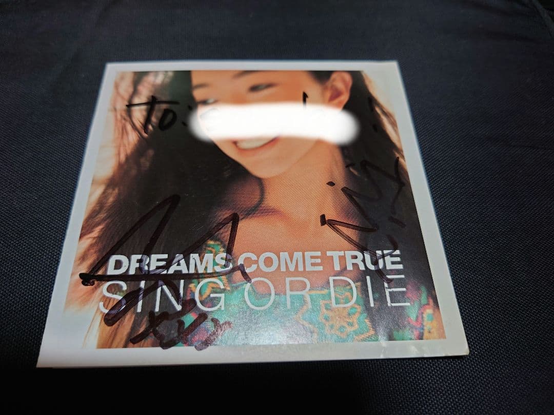 ドリカム　直筆サイン入り　SING OR DIE歌詞カード
