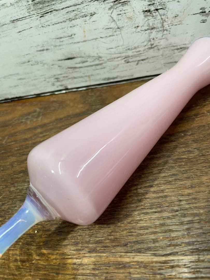 フランスアンティーク オパリンガラスの花瓶 ピンク系 一輪挿し グラス 花器