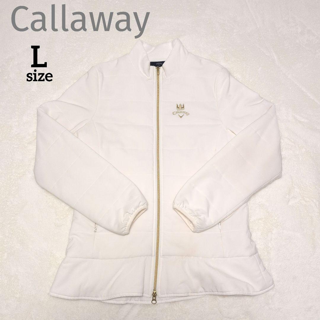 美品♡キャロウェイ 中綿ジャケット 裾フリル付き L 防寒 河本結プロ♡