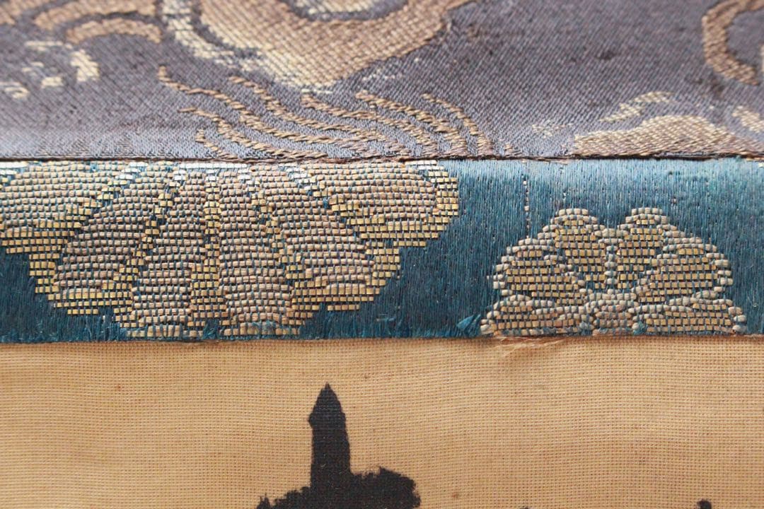 No4908 掛軸　仏教美術　日蓮曼荼羅　肉筆紙本　髭曼荼羅　古美術　送料無料