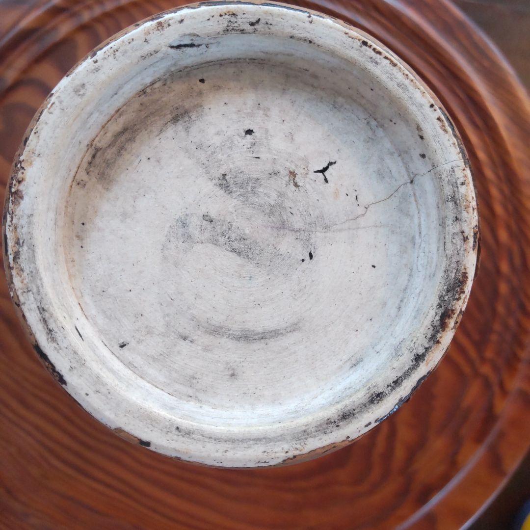 陶胎七宝 筆立て 朝顔 明治 アンティーク