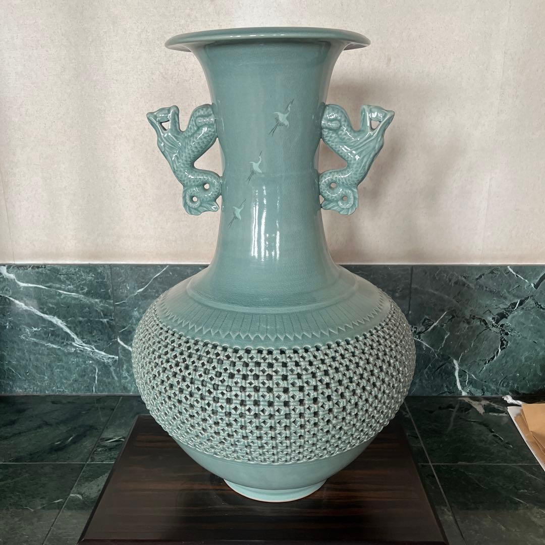 特大壺　青磁　床の間　美品