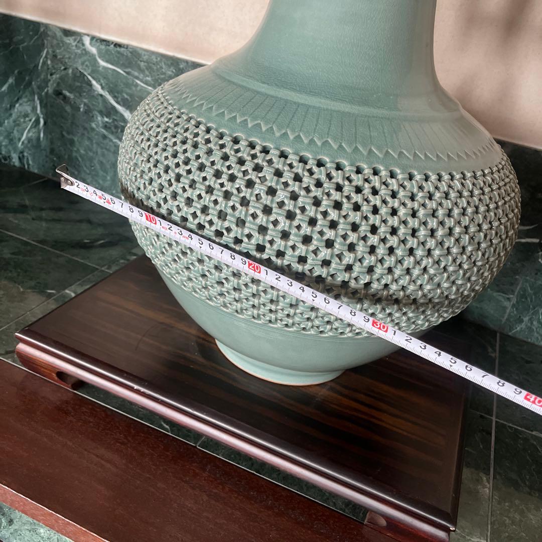 特大壺　青磁　床の間　美品