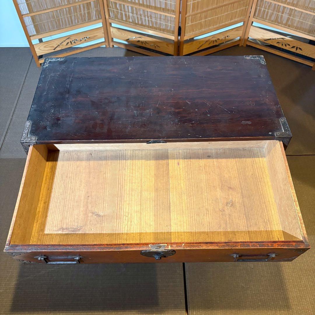 船箪笥　和箪笥　時代金具 キャビネット ローチェスト アンティーク 和家具