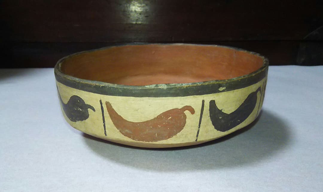 ナスカ文化 トウガラシ文茶碗 （鉢）！ アンデス、ペルー 、骨董