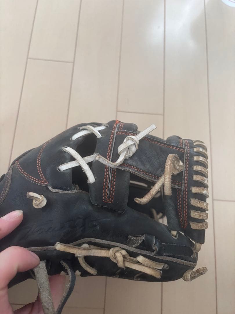 ザナックス　xanax 黒 レザー 野球グローブ 内野用