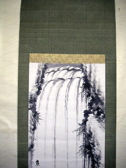 ♥掛軸　滝図　成木 星洲　掛け軸　骨董品