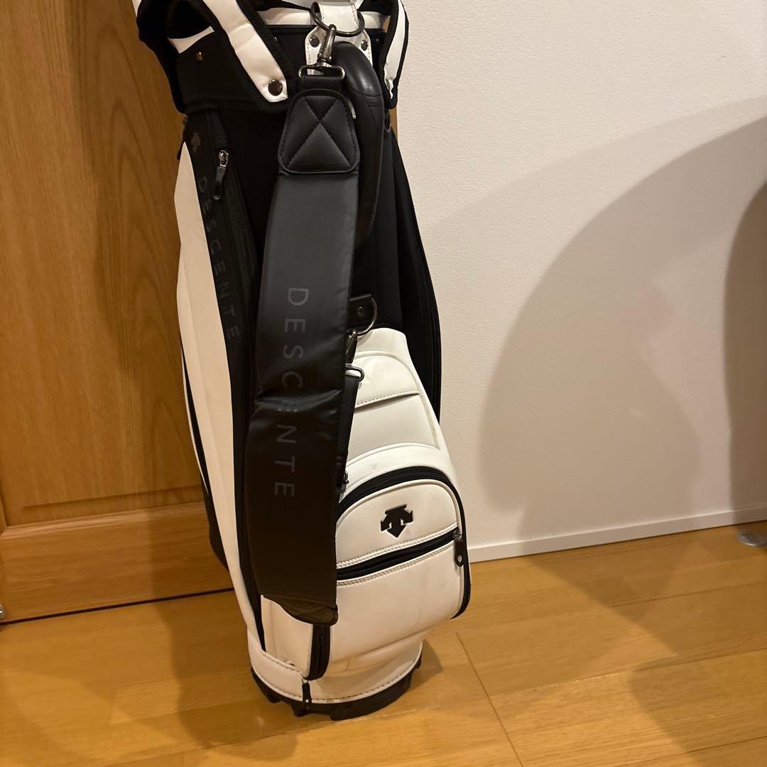 DESCENTE キャディバッグ ホワイト/ブラック