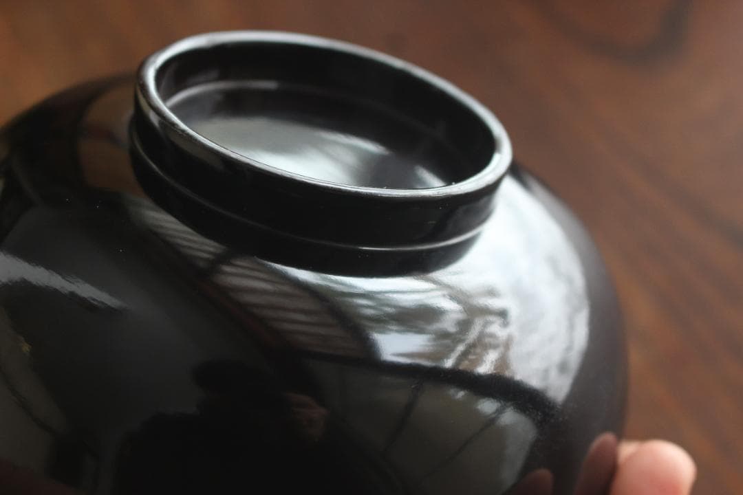 時代逸品！時代金縁黒漆に極上龍富士山沈金の映えるお椀2点（検輪島塗沈金椀懐石椀