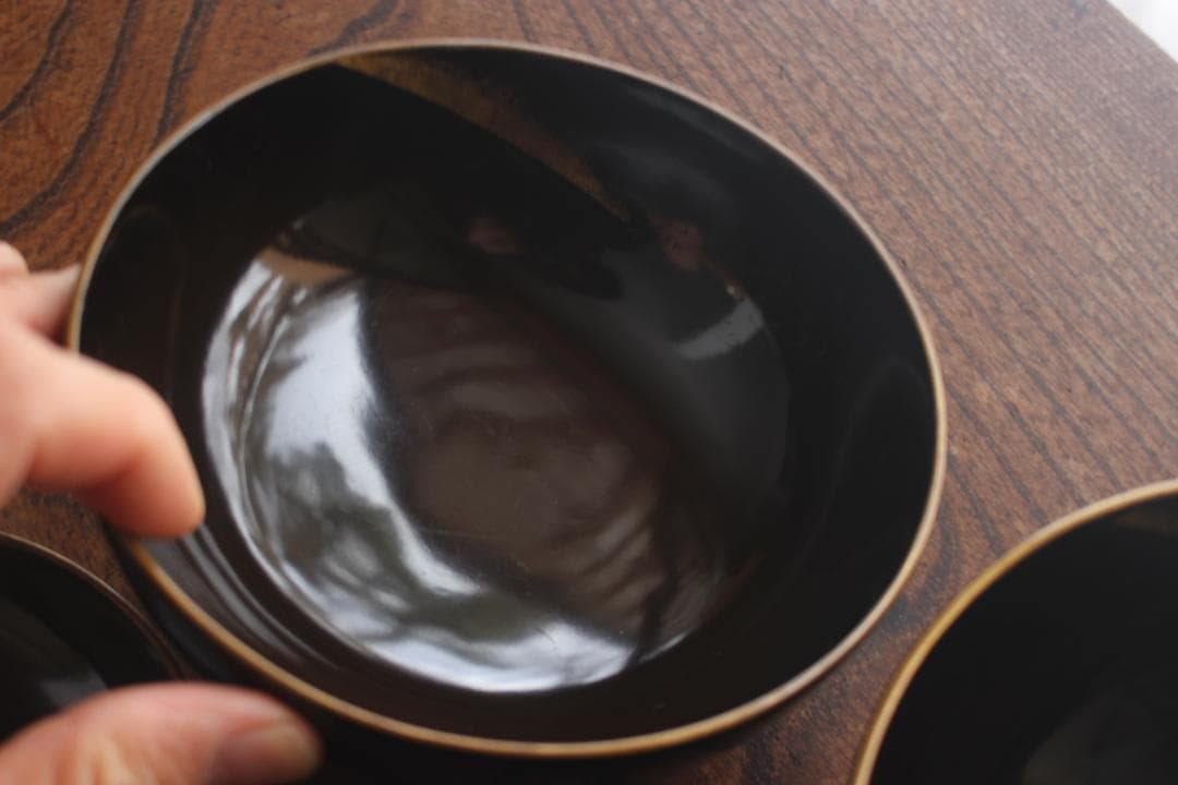 時代逸品！時代金縁黒漆に極上龍富士山沈金の映えるお椀2点（検輪島塗沈金椀懐石椀