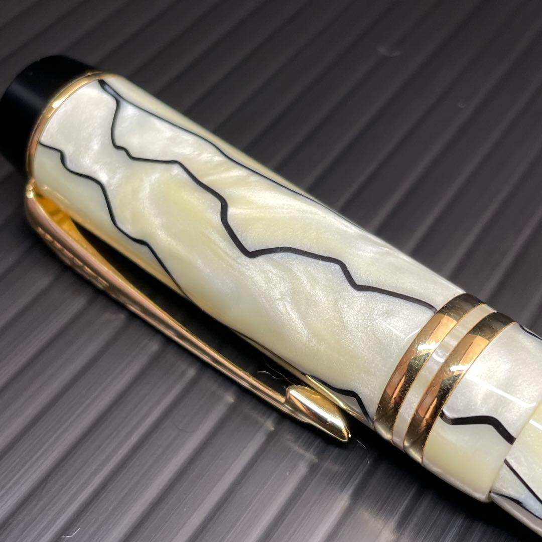 綺麗 パーカー デュオフォールド パール ブラック 18K センテニアル 万年筆