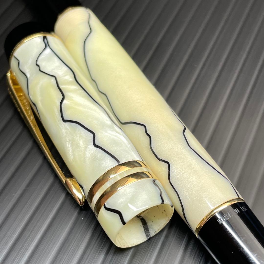 綺麗 パーカー デュオフォールド パール ブラック 18K センテニアル 万年筆