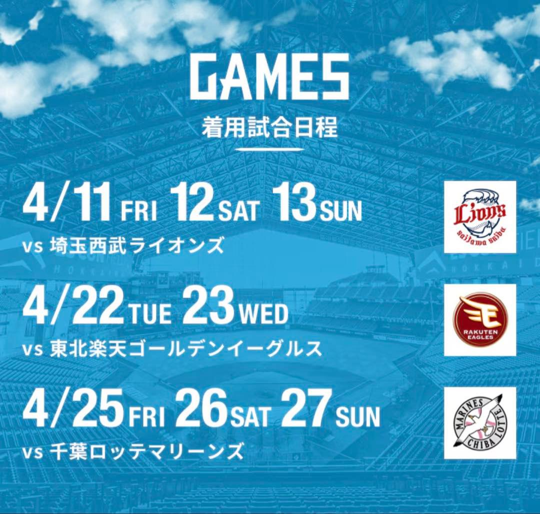 【新品】野村佑希　レプリカユニフォーム　エスコン　2025年　 Lサイズ