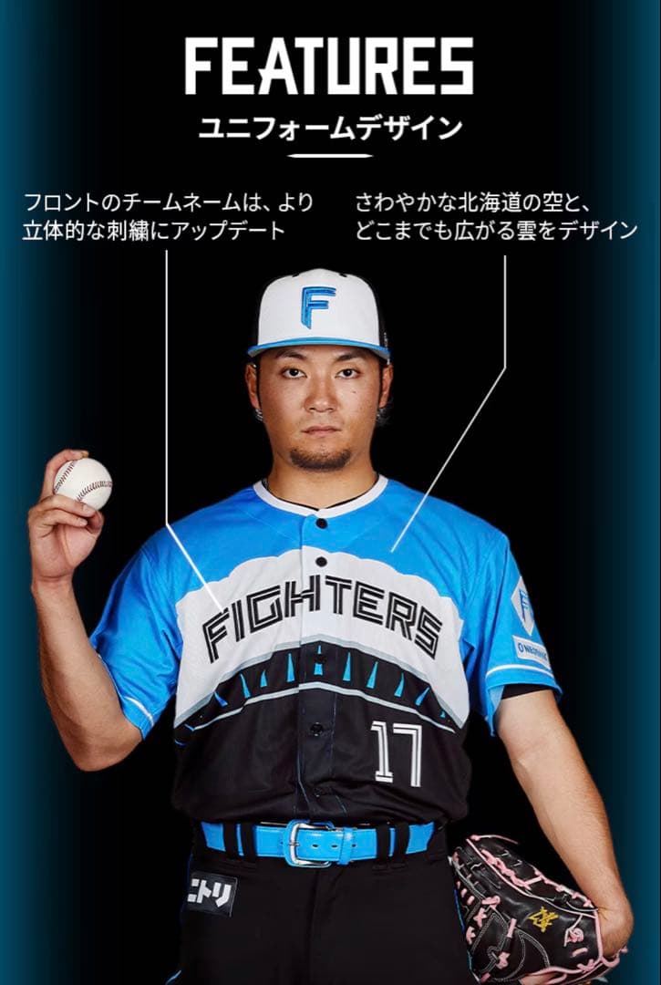 【新品】野村佑希　レプリカユニフォーム　エスコン　2025年　 Lサイズ