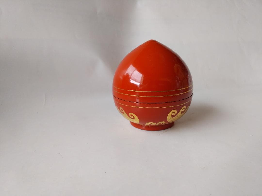 『 金襴手 宝珠香合 』 前端春斎 作 香合 漆器 漆芸 茶道具 共箱 新品