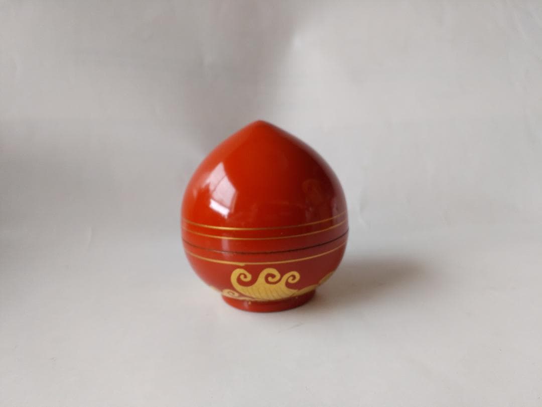 『 金襴手 宝珠香合 』 前端春斎 作 香合 漆器 漆芸 茶道具 共箱 新品