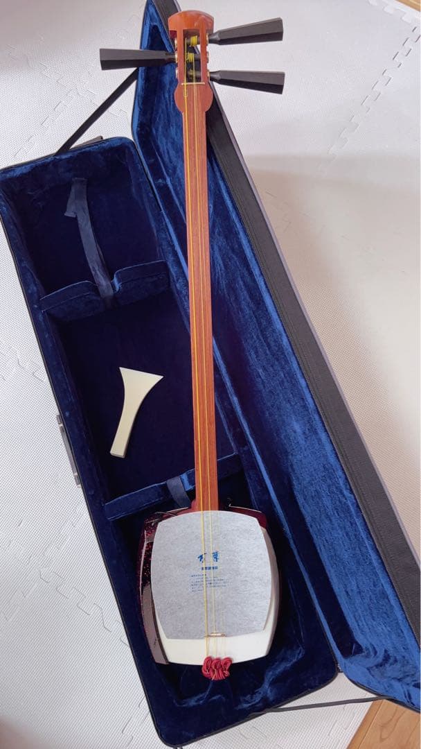 （特上）津軽花林三味線　撥　ケース付き