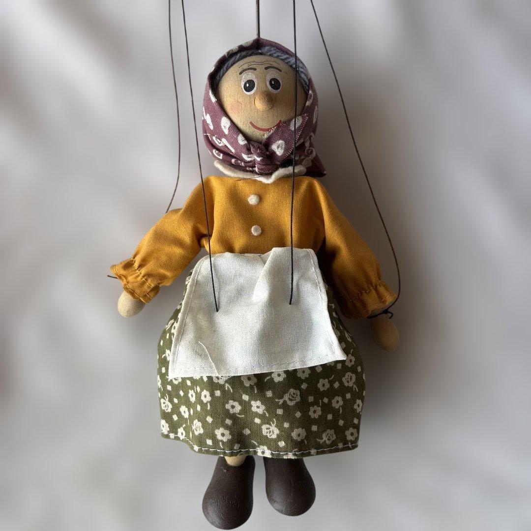 チェコ　マシェク社製　あやつり人形 おおかみ男　おばあさん　2体セット