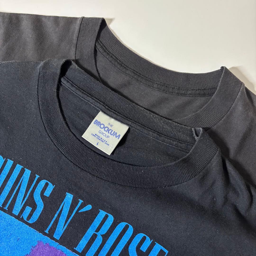 本物 90’s Guns N' Roses 拳銃×トランプ×薔薇 Tシャツ