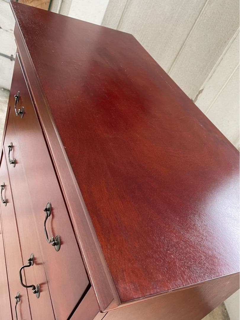 美品　英国アンティーク　輸入家具　ダークブラウン　チェスト